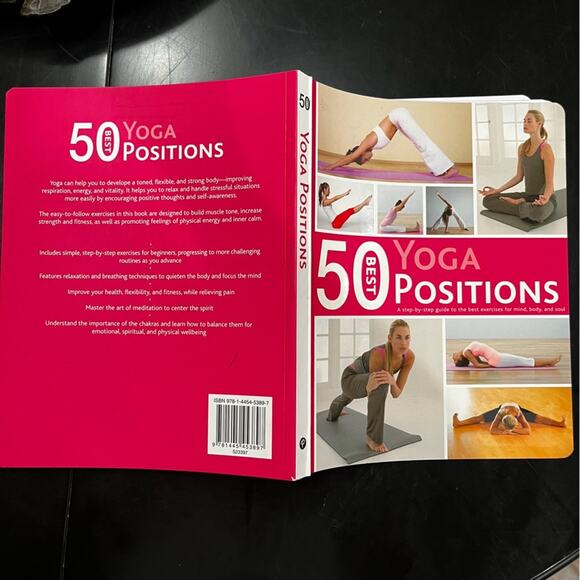 NEW Yoga 50 Best Yoga Positions Large Soft Cover Book Original + Alternative NWT - Picture 3 of 11